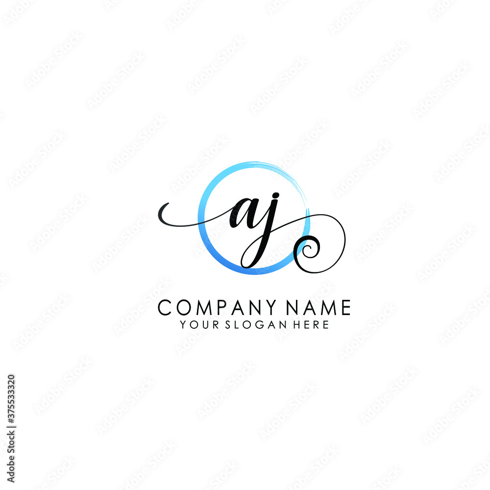 AJ Initial handwriting logo template vector
AJ Initial handwriting logo template vector