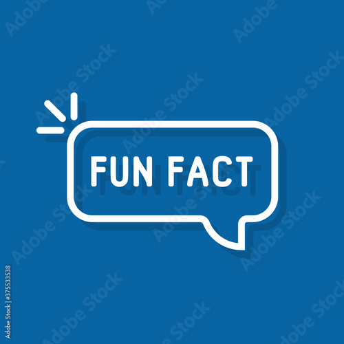 white fun fact thin line bubble