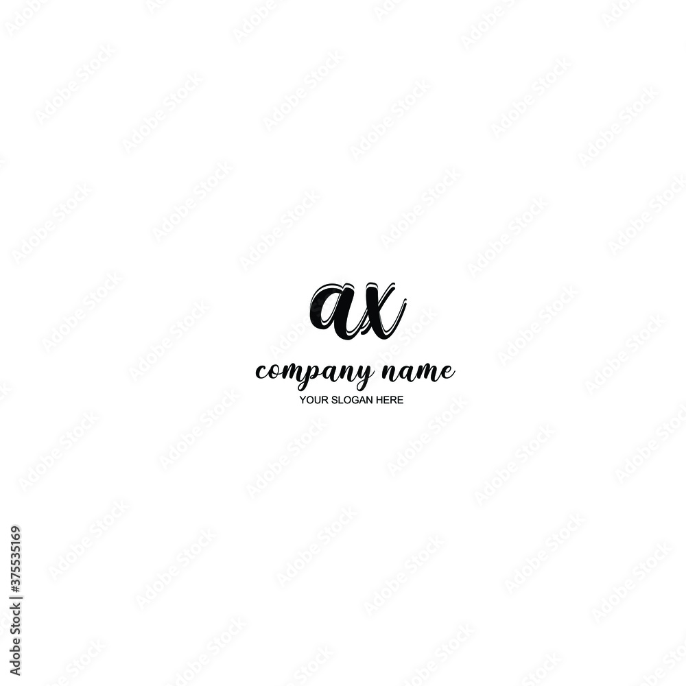 AX Initial handwriting logo template vector
AX Initial handwriting logo template vector