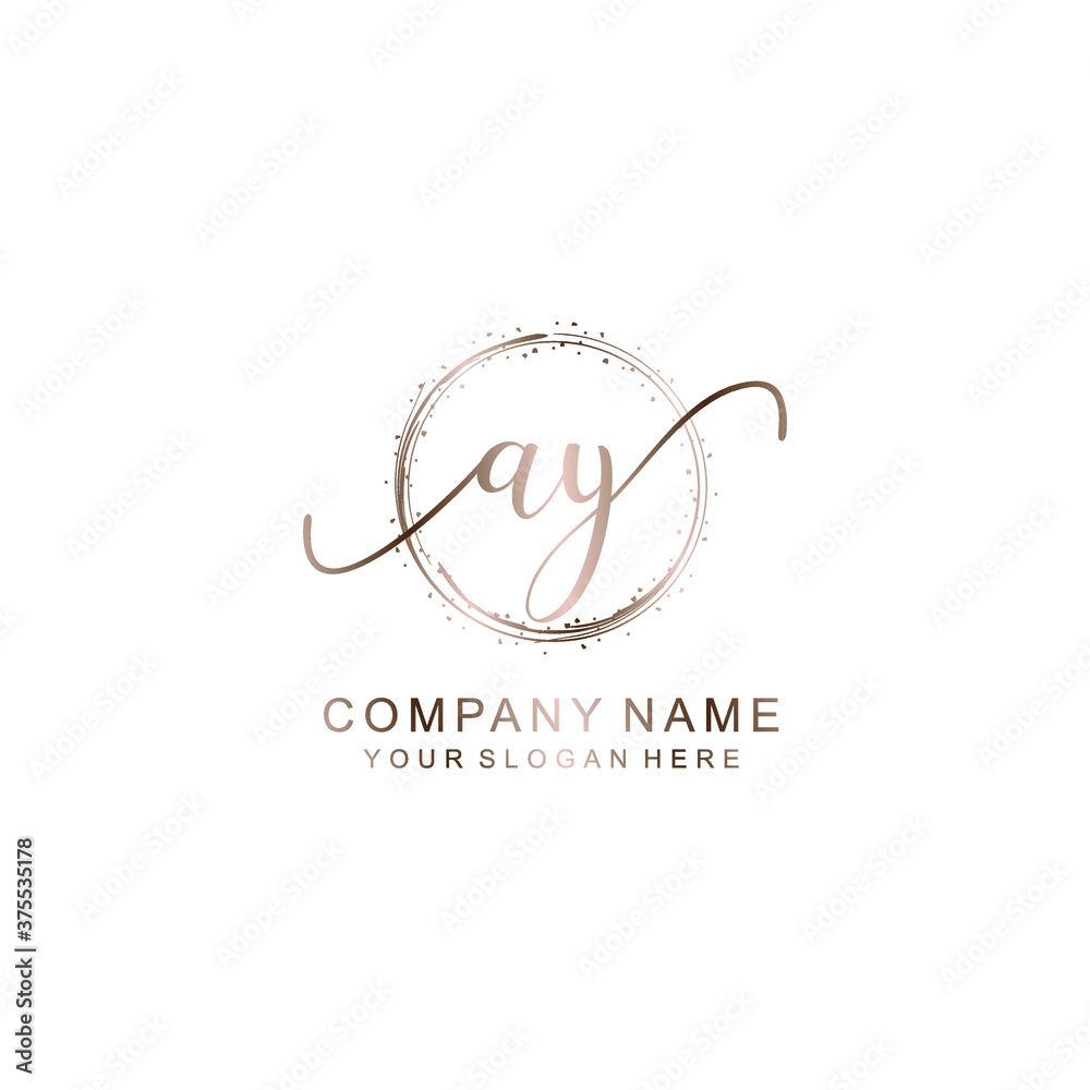 AY Initial handwriting logo template vector
AY Initial handwriting logo template vector