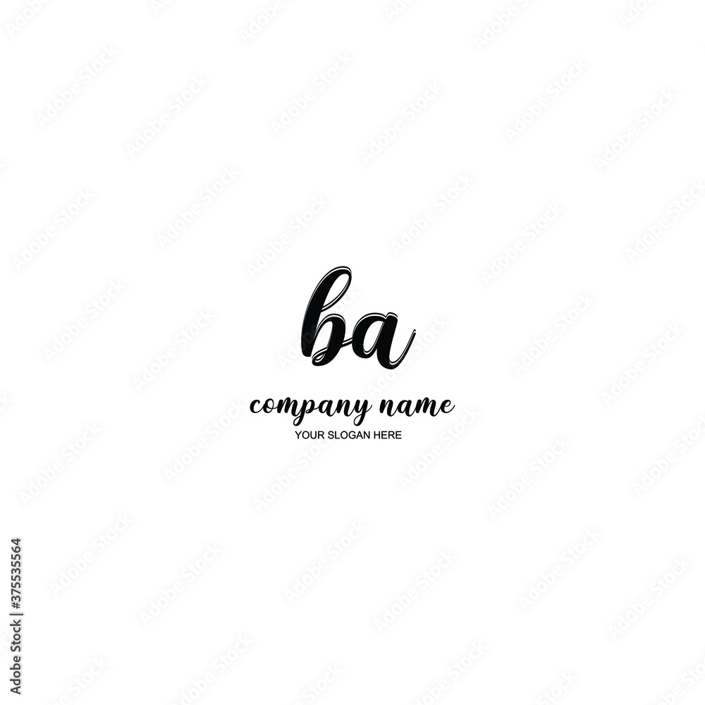 BA Initial handwriting logo template vector
BA Initial handwriting logo template vector