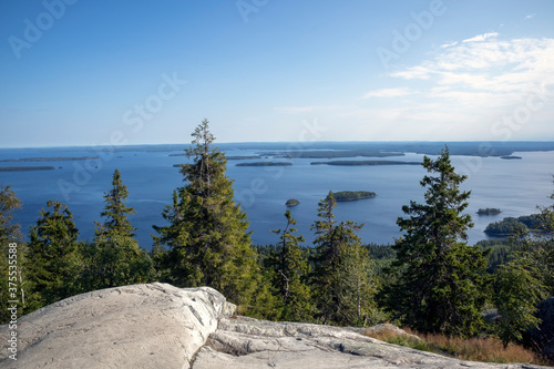 Fototapeta Naklejka Na Ścianę i Meble -  Scenery from the top of Koli national park in Finland, Europe