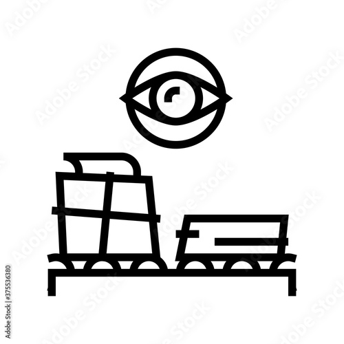 paper production control line icon vector. paper production control sign. isolated contour symbol black illustration