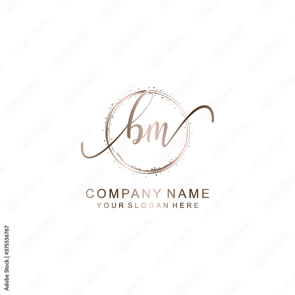 BM Initial handwriting logo template vector
BM Initial handwriting logo template vector