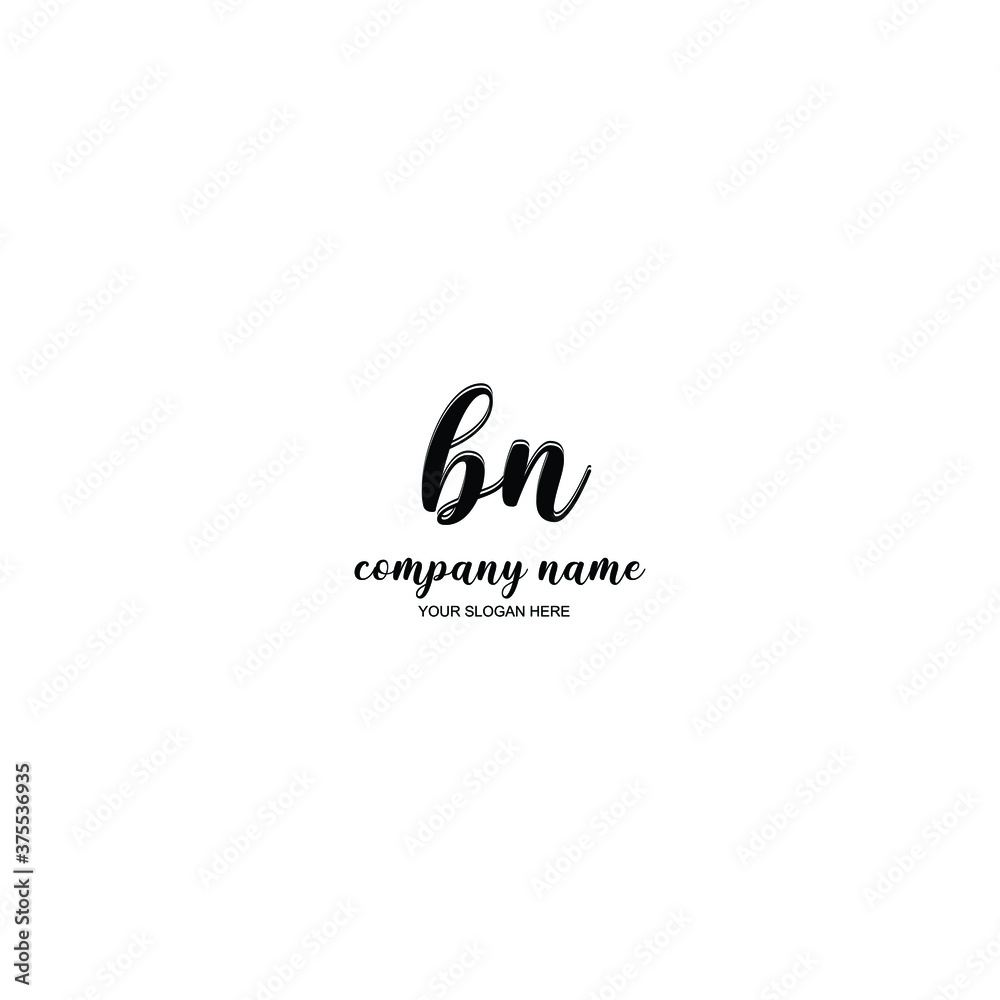 BN Initial handwriting logo template vector
BN Initial handwriting logo template vector