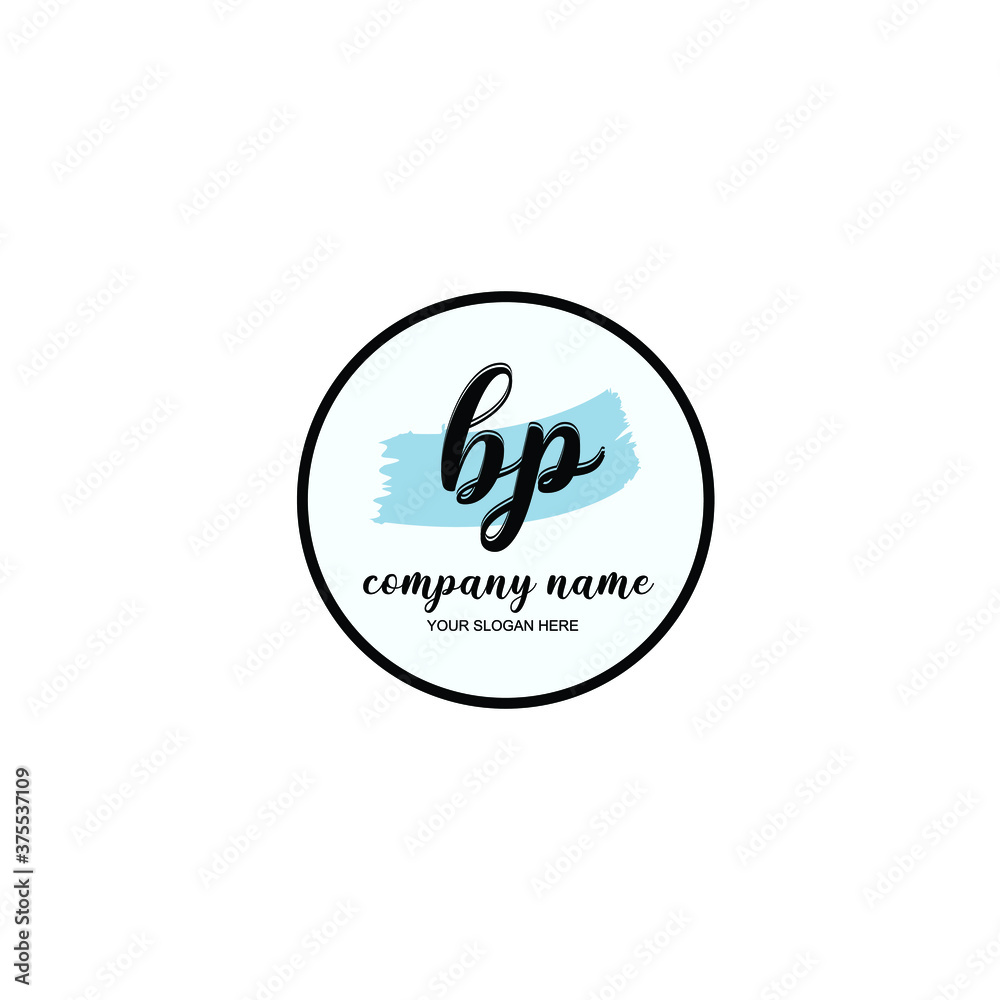 BP Initial handwriting logo template vector
BP Initial handwriting logo template vector