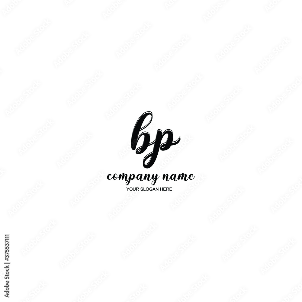 BP Initial handwriting logo template vector
BP Initial handwriting logo template vector