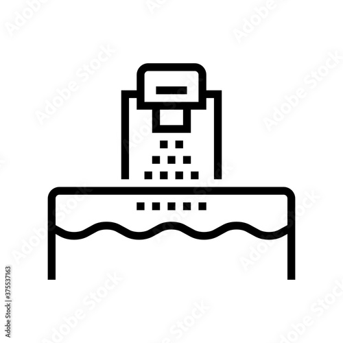 washing machine line icon vector. washing machine sign. isolated contour symbol black illustration