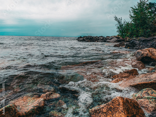 rocky coast of the sea