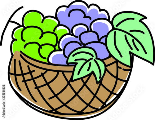 ぶどうの入ったかご