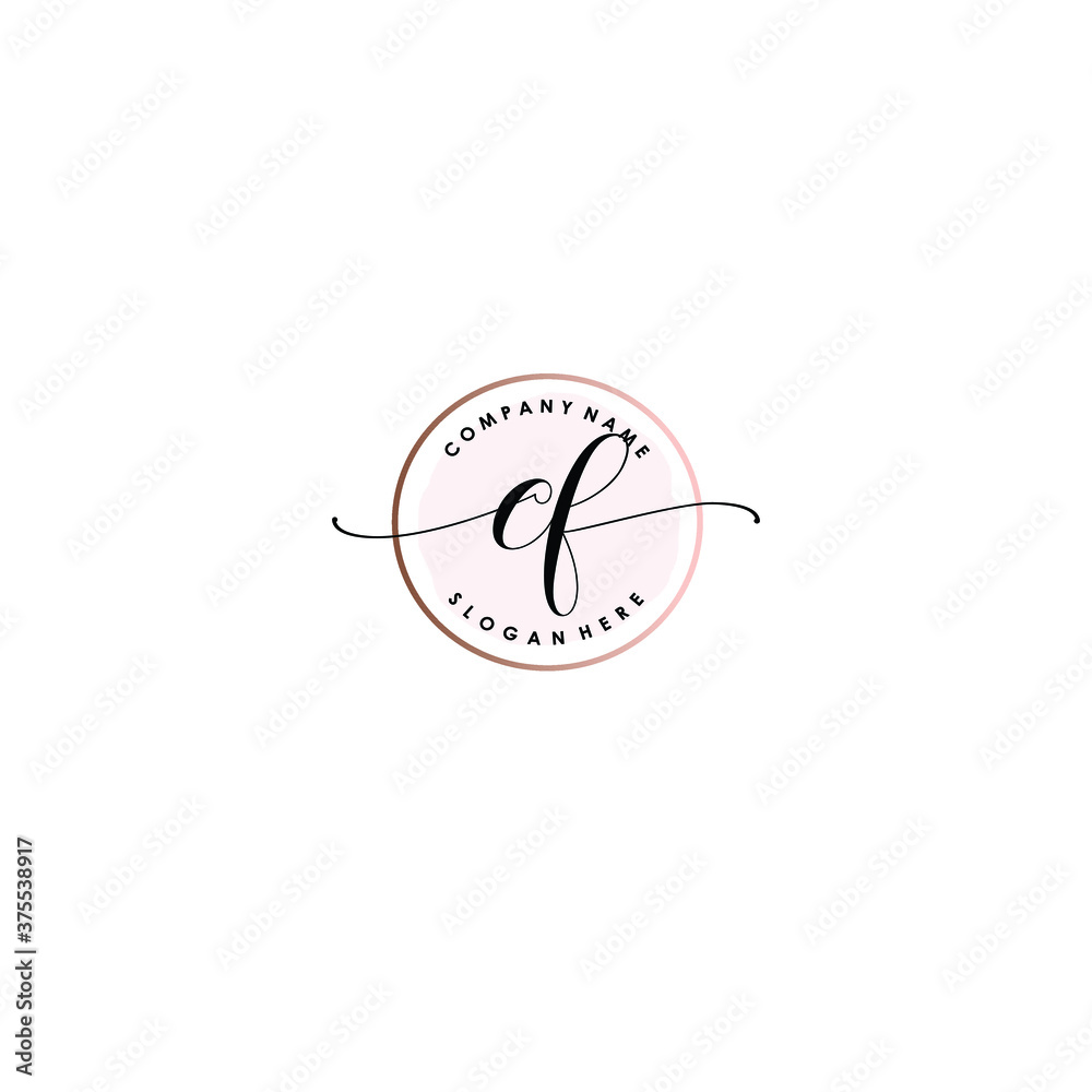 CF Initial handwriting logo template vector
CF Initial handwriting logo template vector