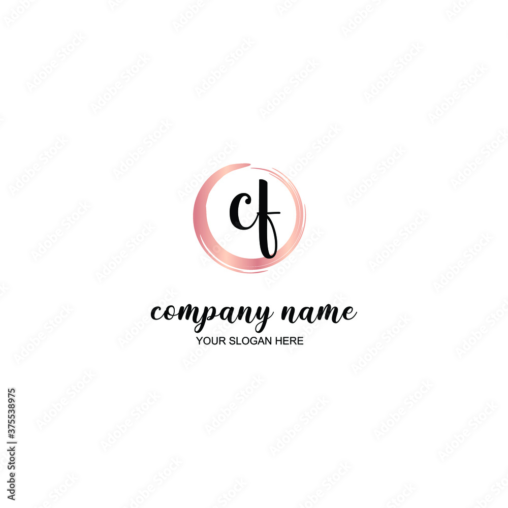 CF Initial handwriting logo template vector
CF Initial handwriting logo template vector