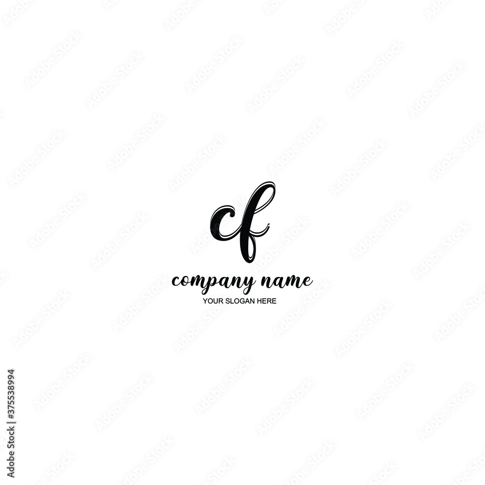 CF Initial handwriting logo template vector
CF Initial handwriting logo template vector