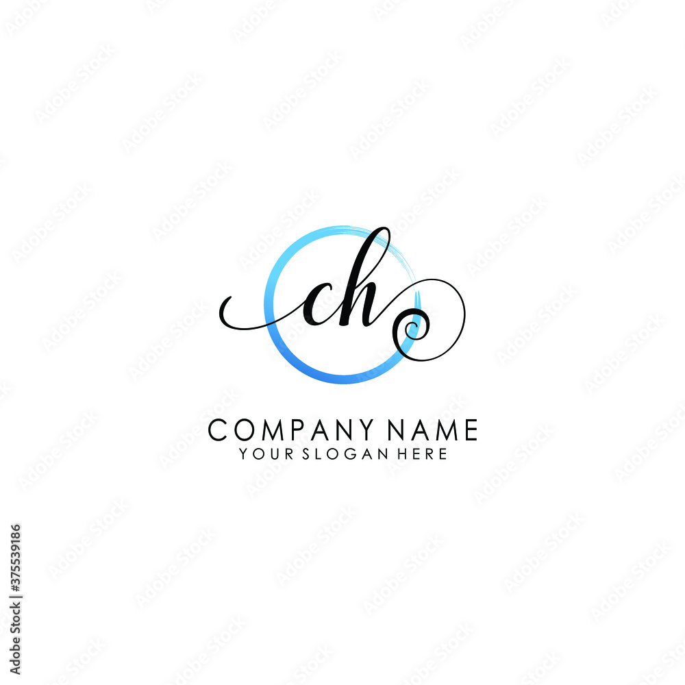 CH Initial handwriting logo template vector
CH Initial handwriting logo template vector