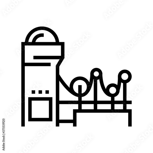 paper making system line icon vector. paper making system sign. isolated contour symbol black illustration