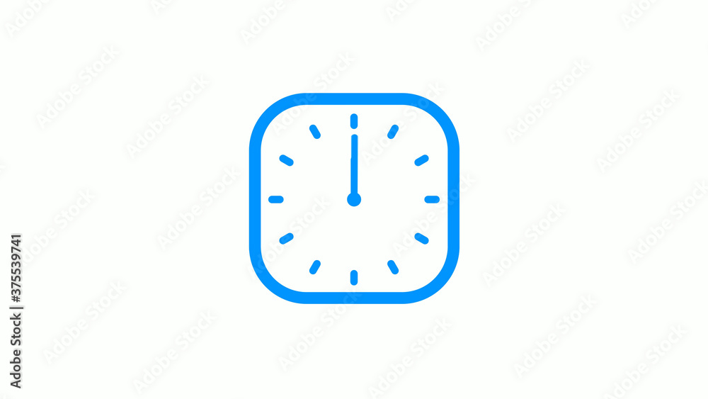12 hours counting down clock icon on white background 12 hours counting down clock icon on white background