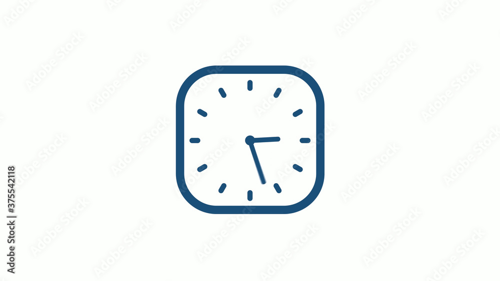 Aqua dark 12 hours counting down clock icon on white background,clock icon Aqua dark 12 hours counting down clock icon on white background,clock icon
