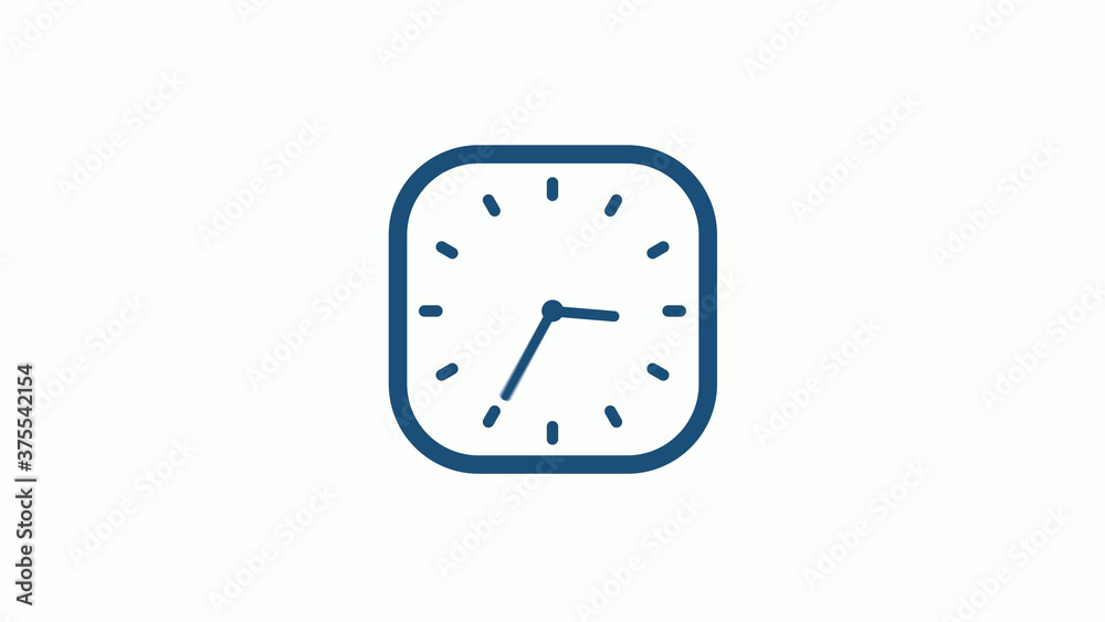 Aqua dark 12 hours counting down clock icon on white background,clock icon Aqua dark 12 hours counting down clock icon on white background,clock icon