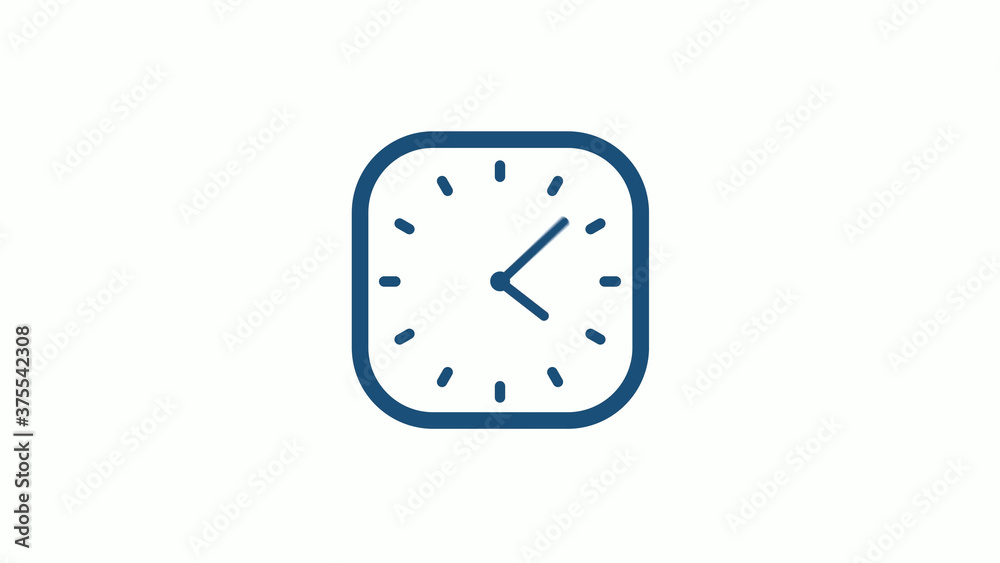 Aqua dark 12 hours counting down clock icon on white background,clock icon Aqua dark 12 hours counting down clock icon on white background,clock icon