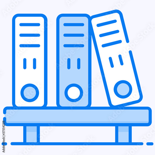 
File shelf icon in trendy flat style, official document
