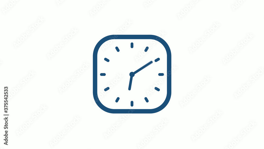 Aqua dark 12 hours counting down clock icon on white background,clock icon Aqua dark 12 hours counting down clock icon on white background,clock icon