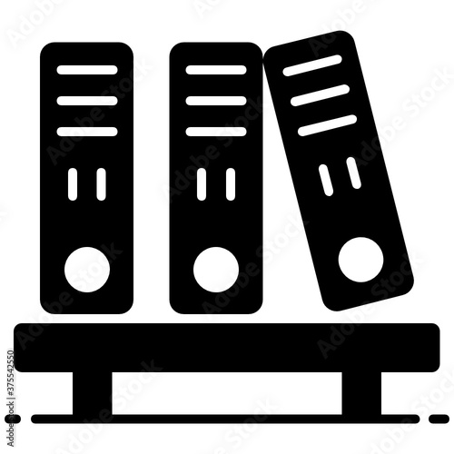 
File shelf icon in trendy flat style, official document
