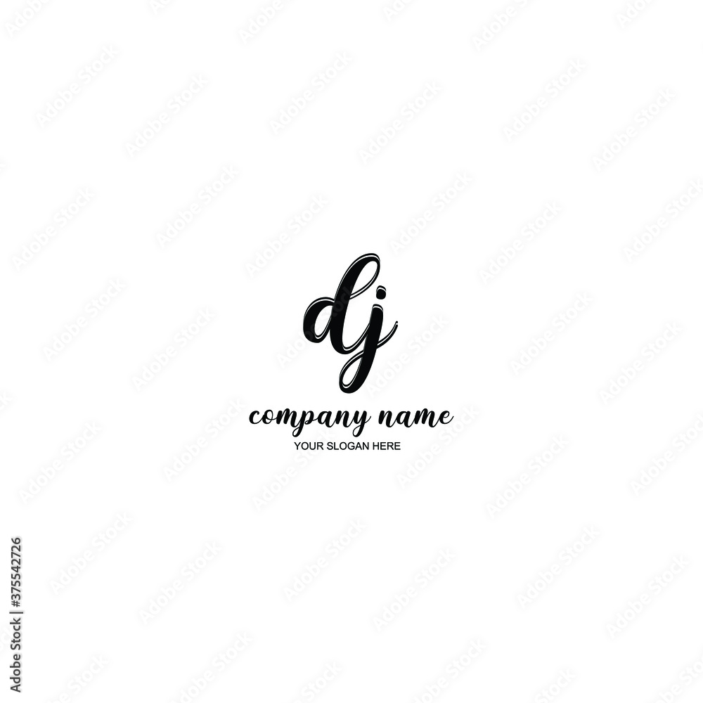 DJ Initial handwriting logo template vector
DJ Initial handwriting logo template vector