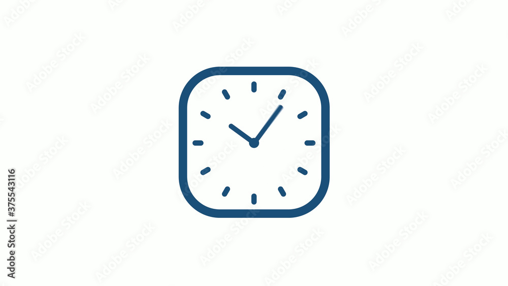 Aqua dark 12 hours counting down clock icon on white background,clock icon Aqua dark 12 hours counting down clock icon on white background,clock icon