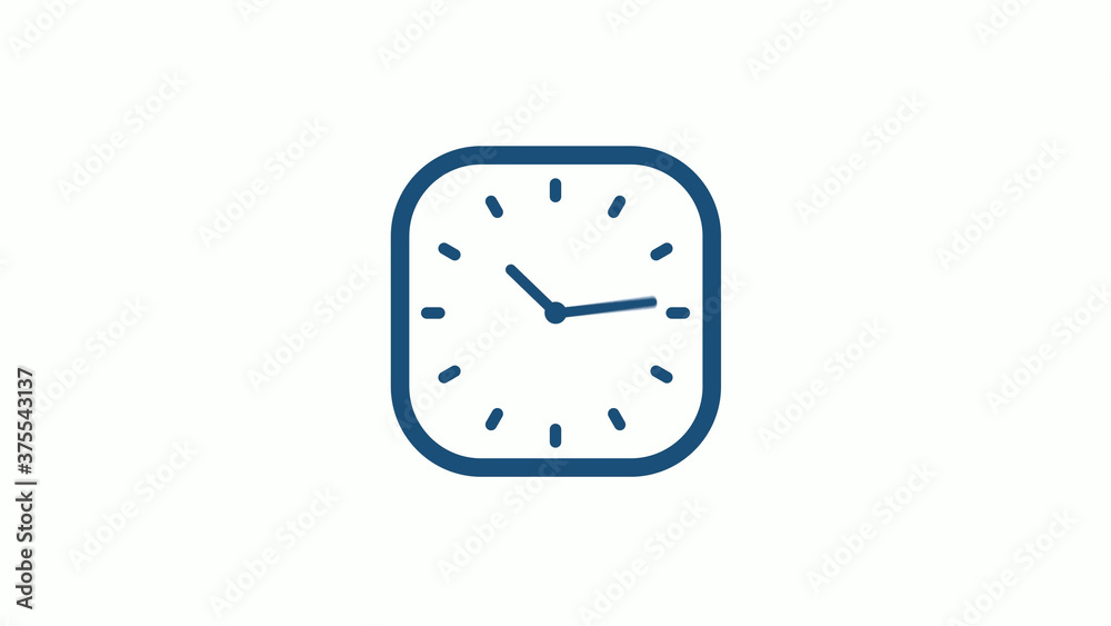 Aqua dark 12 hours counting down clock icon on white background,clock icon Aqua dark 12 hours counting down clock icon on white background,clock icon