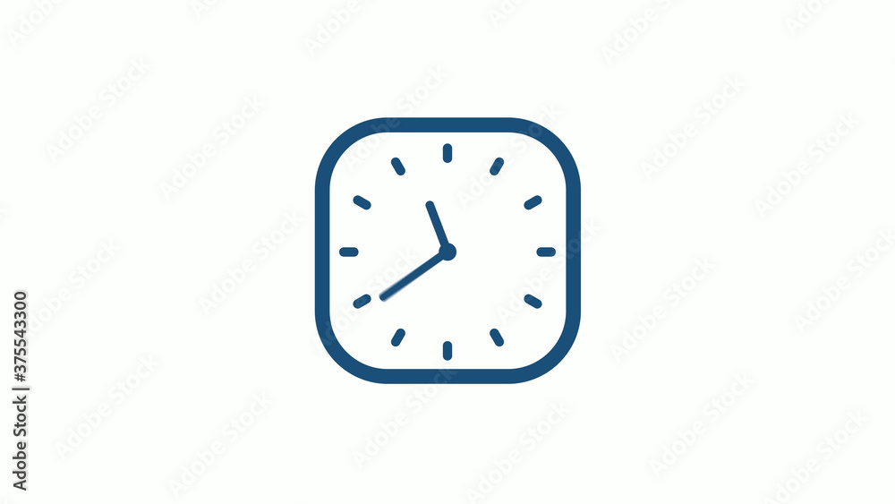 Aqua dark 12 hours counting down clock icon on white background,clock icon Aqua dark 12 hours counting down clock icon on white background,clock icon