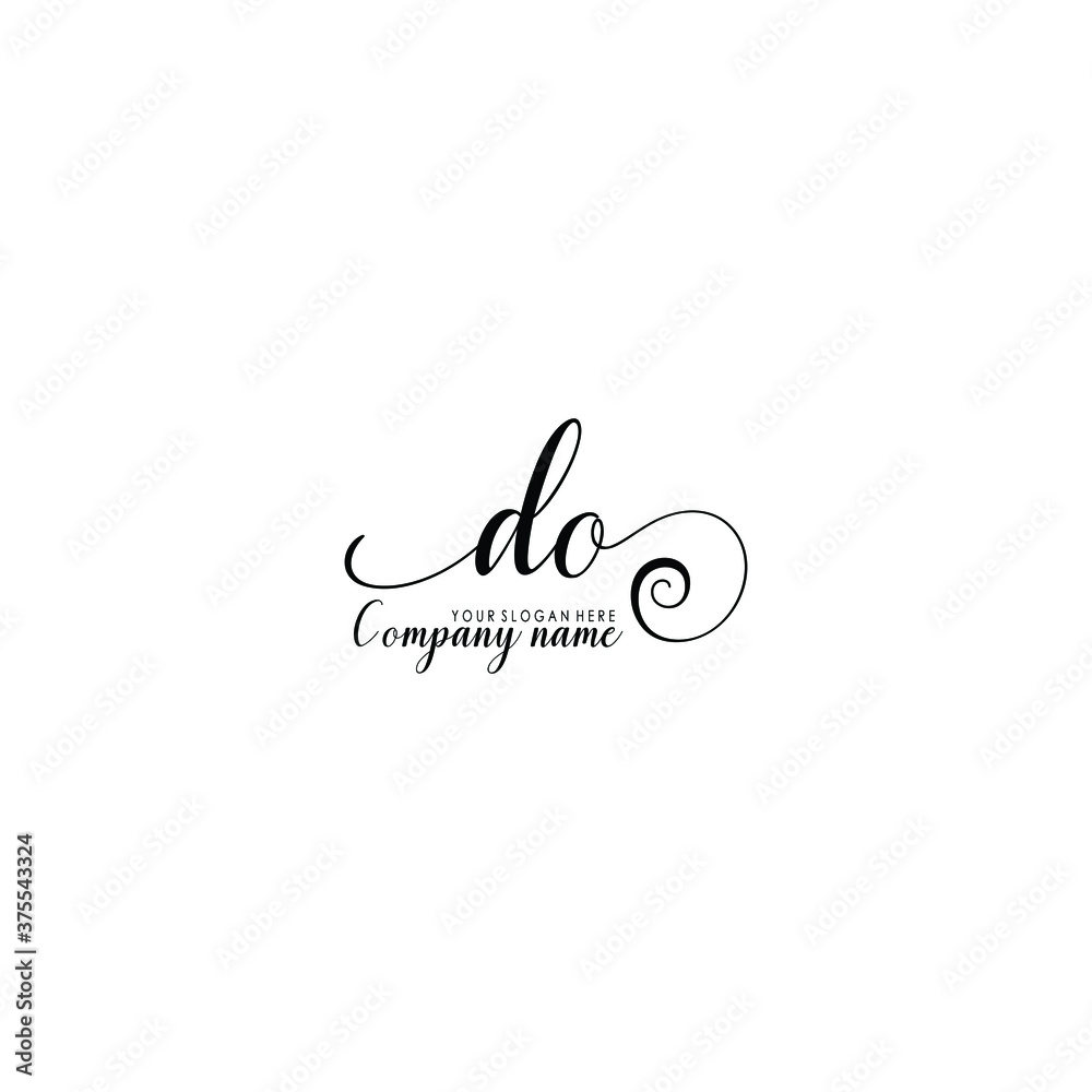 DO Initial handwriting logo template vector
DO Initial handwriting logo template vector