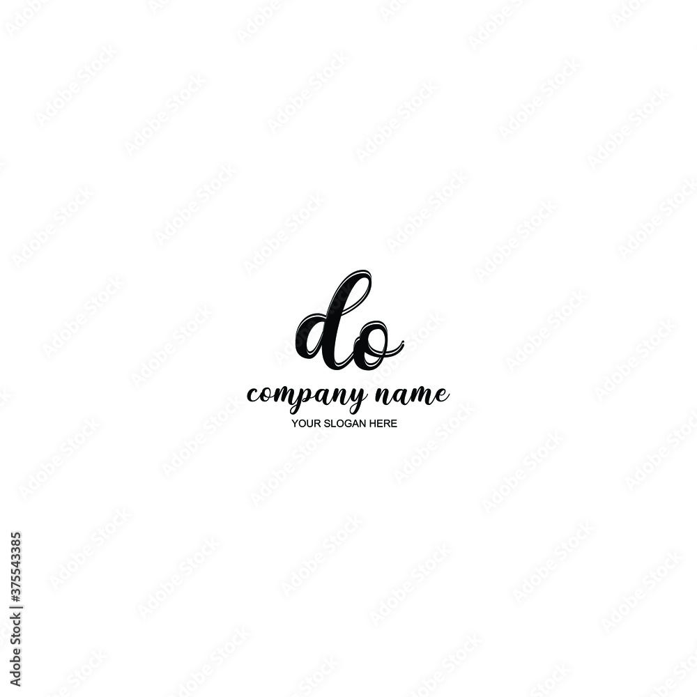 DO Initial handwriting logo template vector
DO Initial handwriting logo template vector