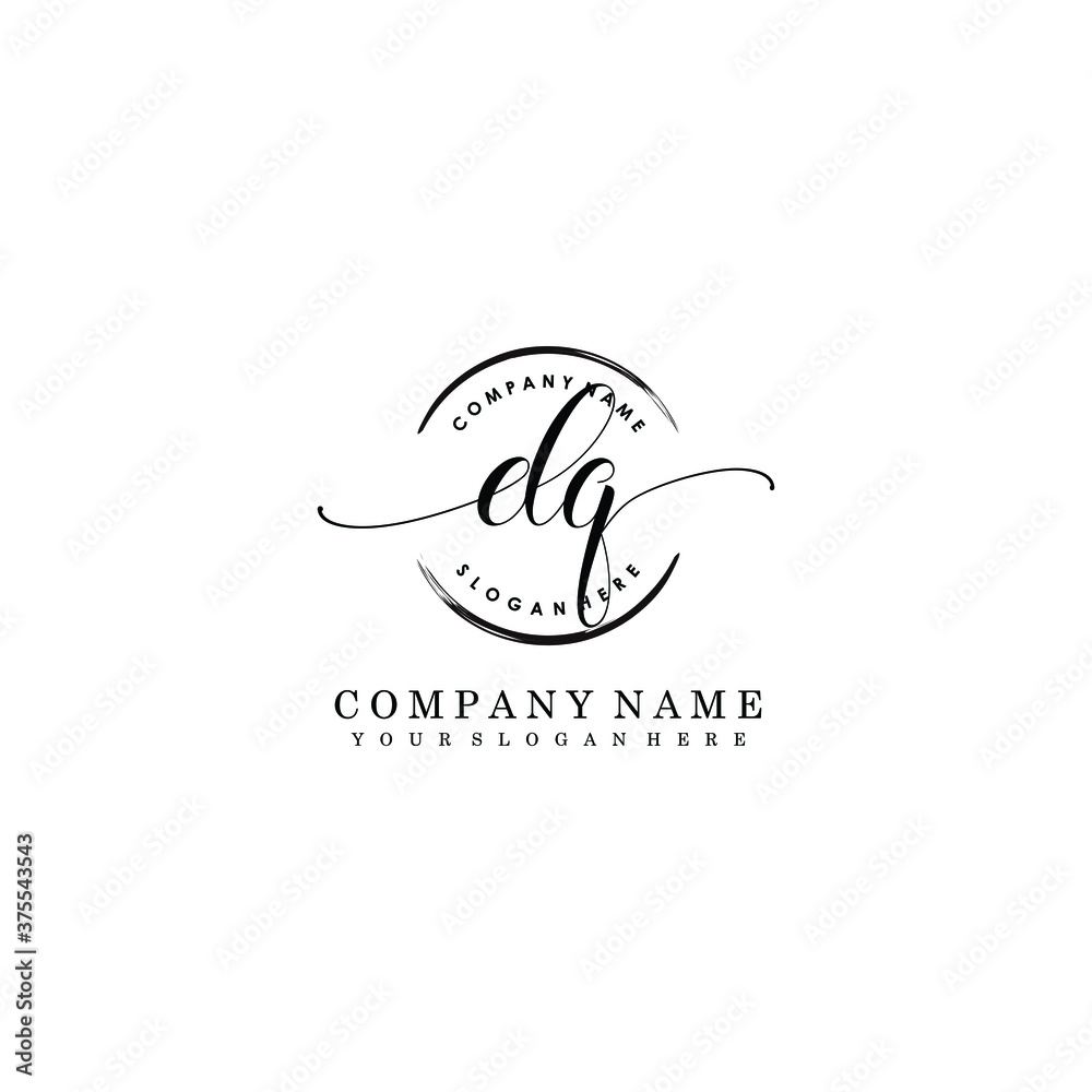 DQ Initial handwriting logo template vector
DQ Initial handwriting logo template vector