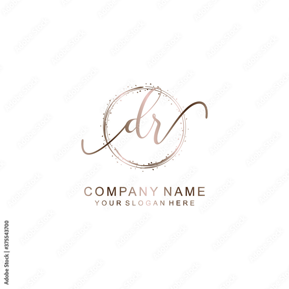 DR Initial handwriting logo template vector
DR Initial handwriting logo template vector