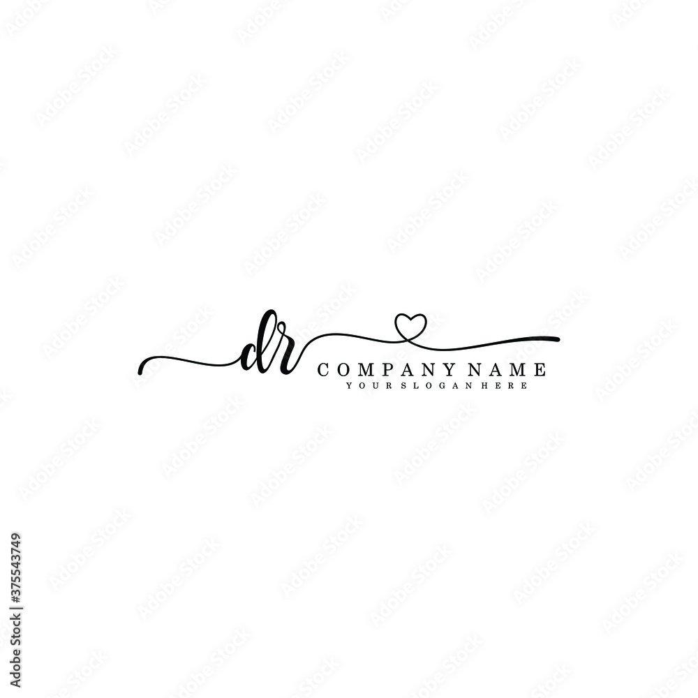 DR Initial handwriting logo template vector
DR Initial handwriting logo template vector