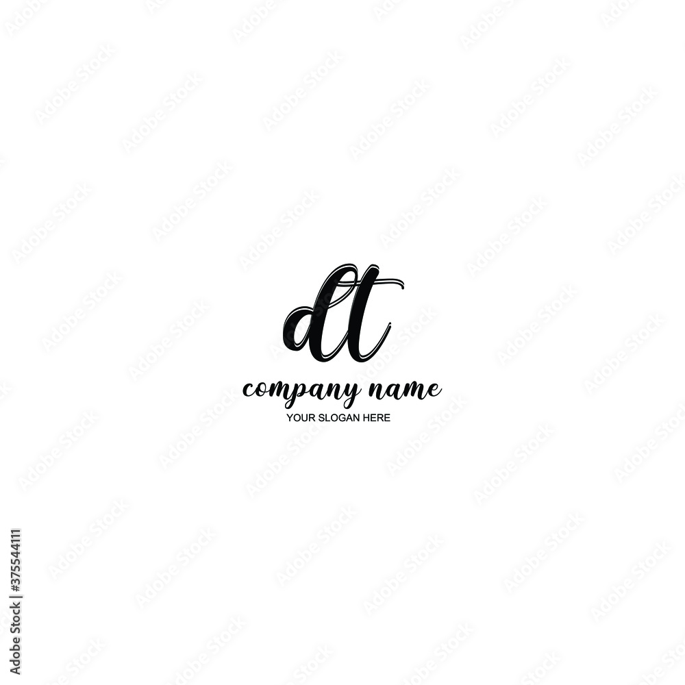 DT Initial handwriting logo template vector
DT Initial handwriting logo template vector