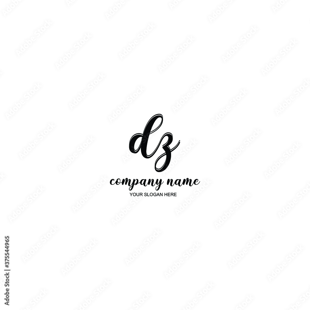 DZ Initial handwriting logo template vector
DZ Initial handwriting logo template vector