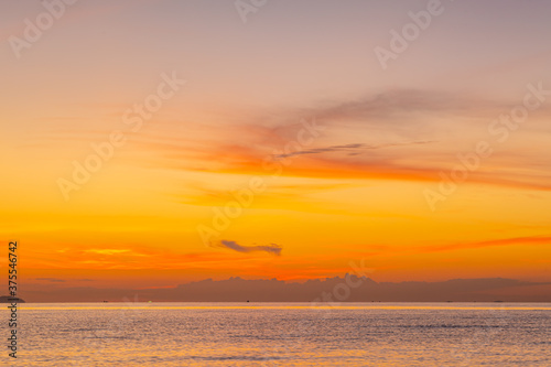 Beautiful nature orange and colorful sunset sky background. © APchanel