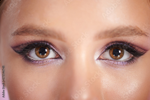 Woman eyes close up