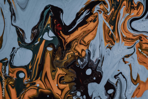 Fototapet Closeup of an abstract oily painting with mixed colors - perfect for wallpapers