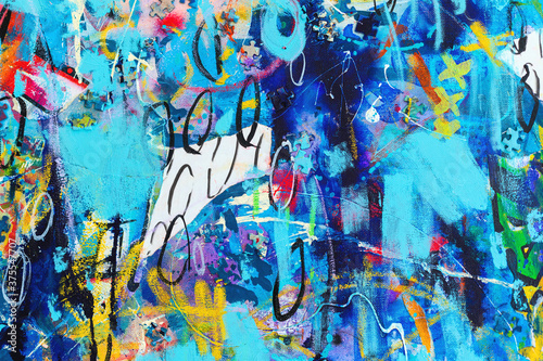 Fotografie Original Hand drawn modern Multi Colored mixed media art canvas textured background