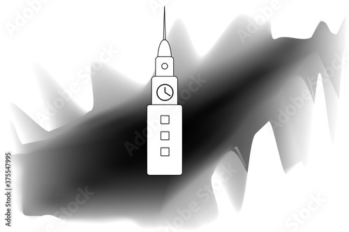 Clock tower vector illustration