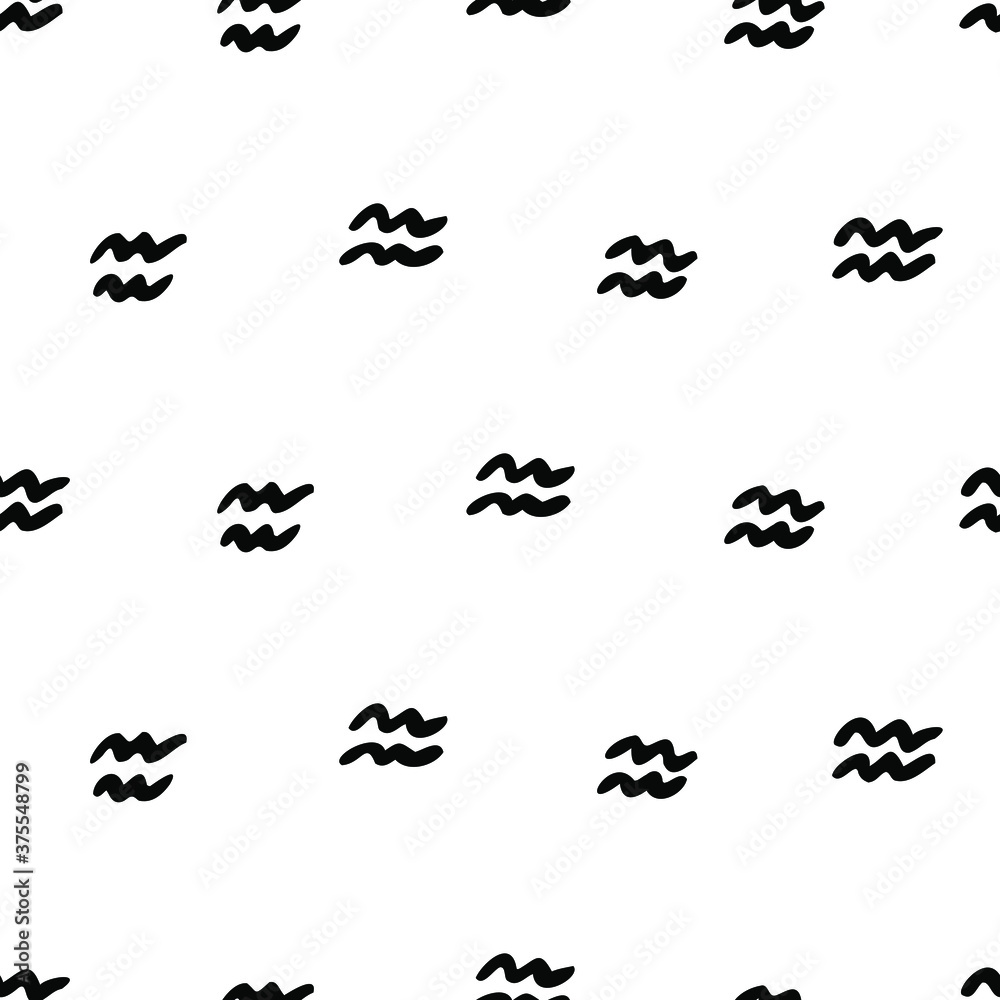 Vector seamless black and white pattern with abstract elements. Doodle drawing. Vector seamless black and white pattern with abstract elements. Doodle drawing.
