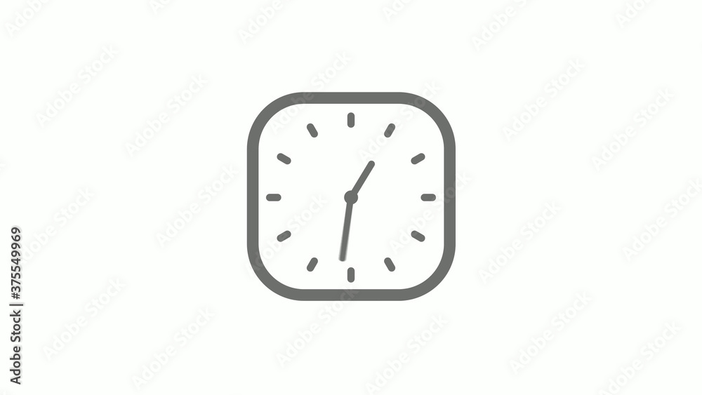 Amazing gray color square clock icon on white background,clock icon Amazing gray color square clock icon on white background,clock icon