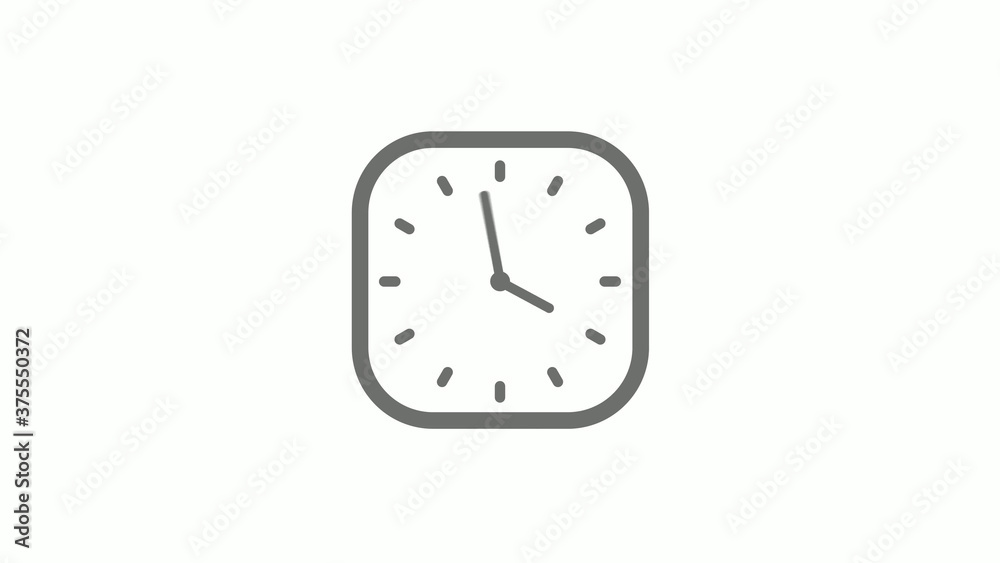 Amazing gray color square clock icon on white background,clock icon Amazing gray color square clock icon on white background,clock icon