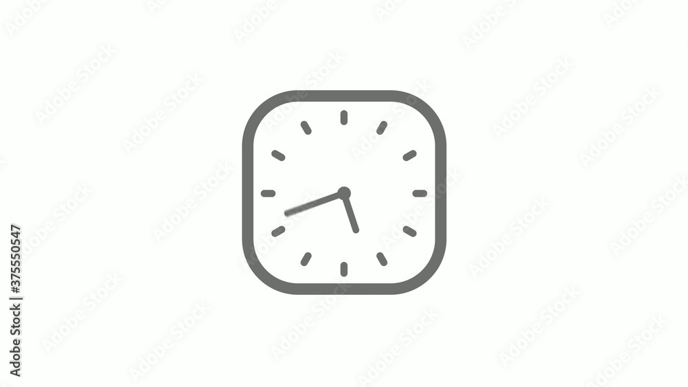 Amazing gray color square clock icon on white background,clock icon Amazing gray color square clock icon on white background,clock icon
