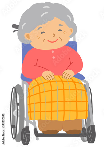 車椅子のおばあさん