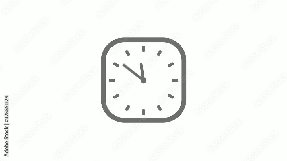 Amazing gray color square clock icon on white background,clock icon Amazing gray color square clock icon on white background,clock icon