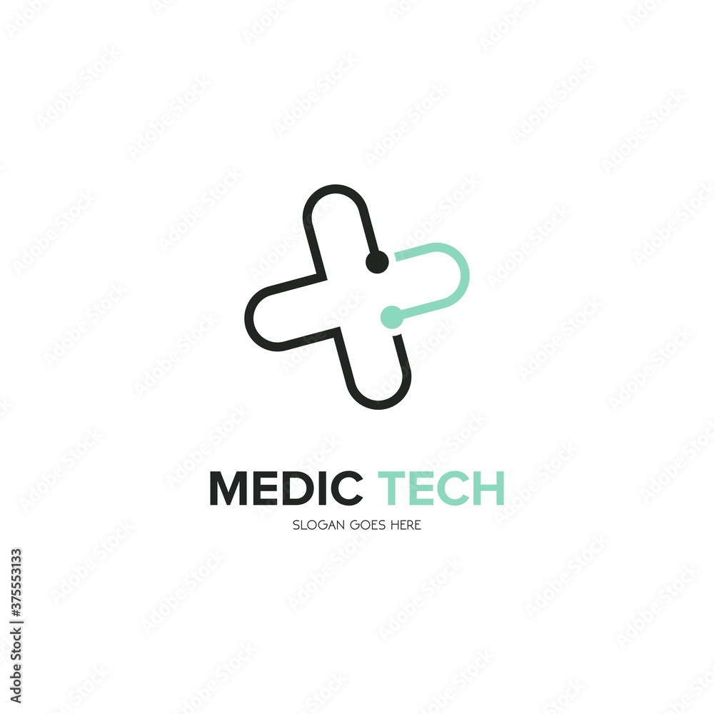 Fototapeta premium Illustration Vector Graphic of Medic Technology Logo