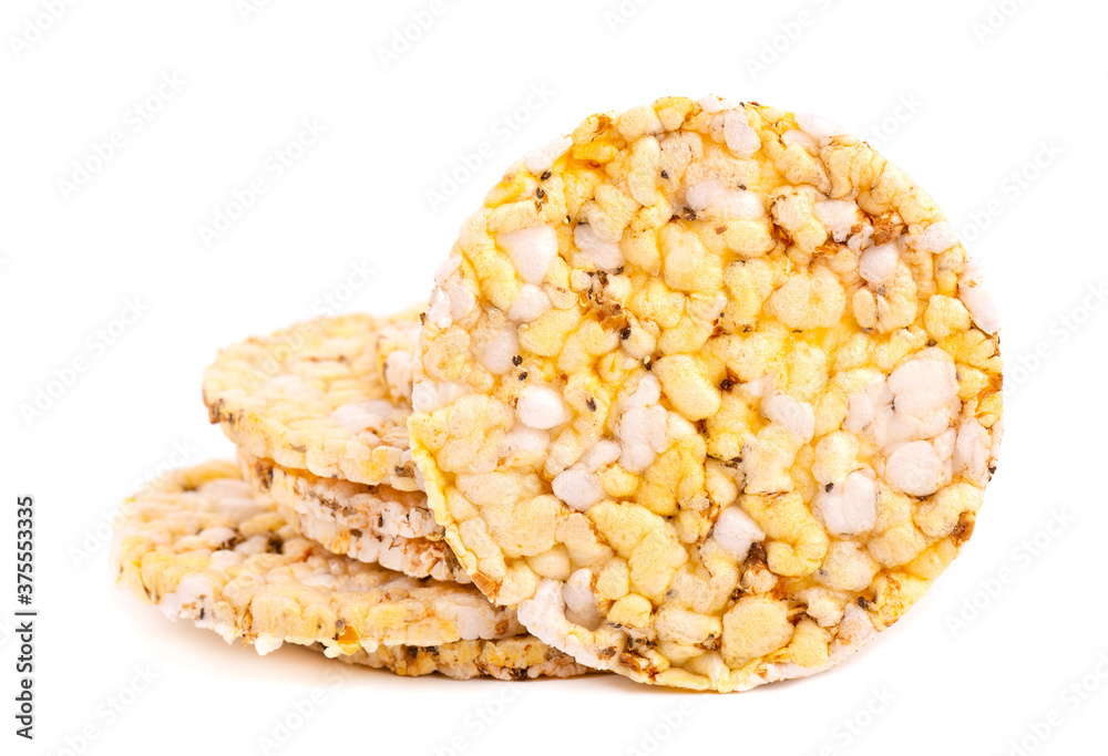 Crispbread with chia seeds and oregano, isolated on white background. Millet chips. Dietary food with low calories. Crispbread with chia seeds and oregano, isolated on white background. Millet chips. Dietary food with low calories.